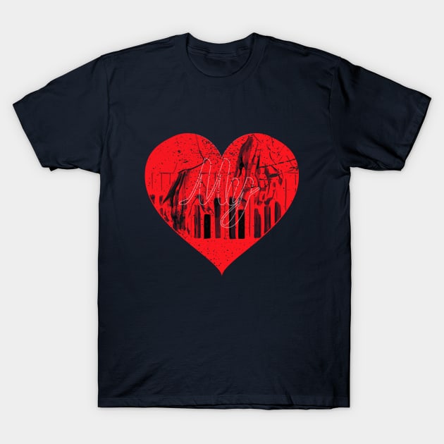 Musician Pianist love piano: Piano is my heart T-Shirt by Goldewin